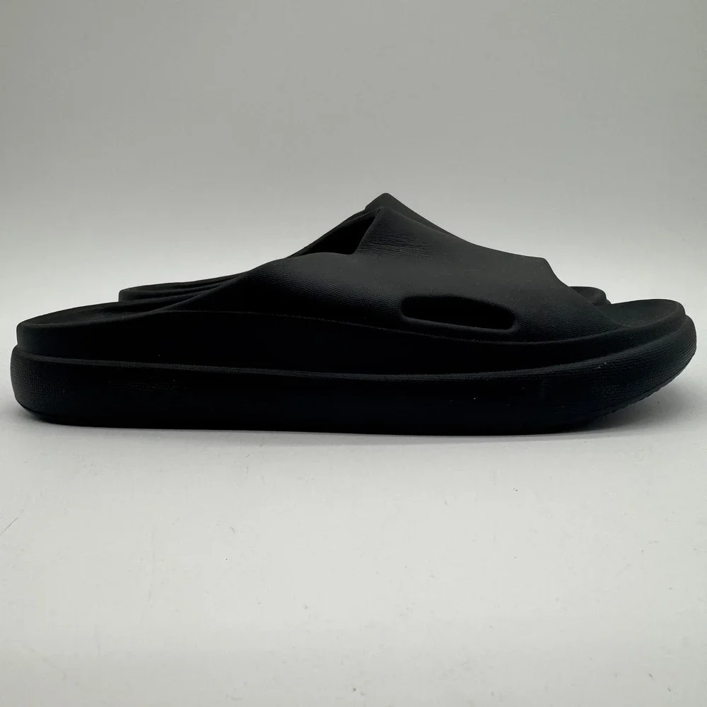32 Degrees Cool Cloud Slide Sandals Black Unisex Size L W9-10 M7-8 New